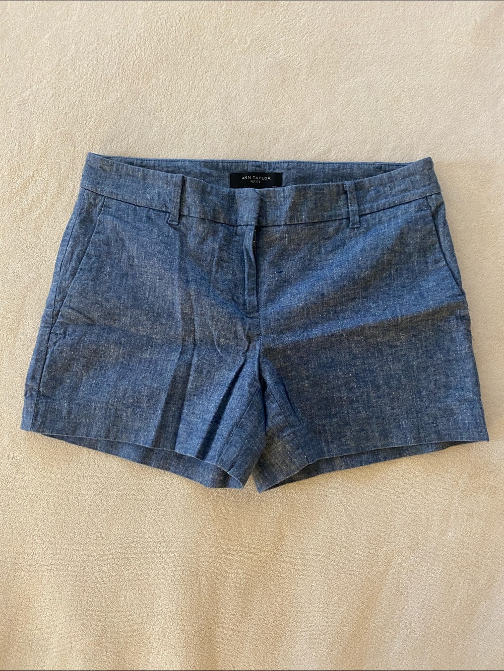 Ann Taylor Chambray-Style Blue Women's Shorts